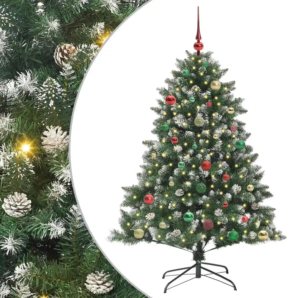Albero di Natale Artificiale-Albero Natalizio con 150 LED Verde 150 cm 568615