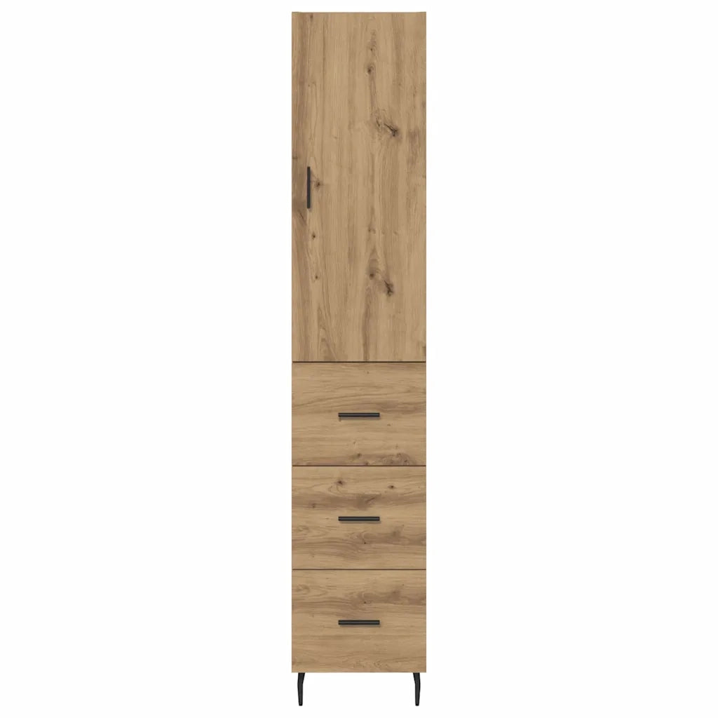 Credenza | Madia | Buffet da pranzo | Armadio da pranzo con cassetto Rovere artigianale 34,5 x 34 x 180 cm