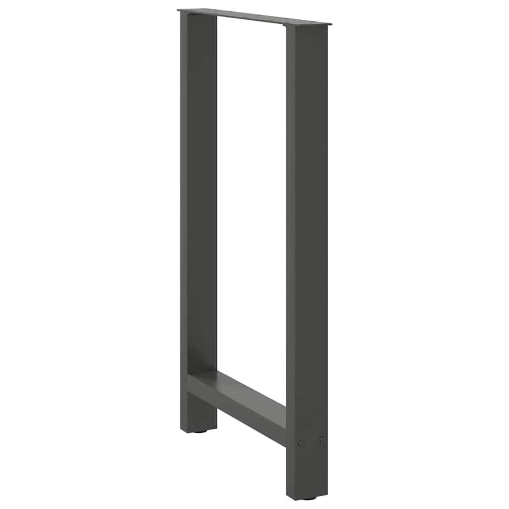 Set di 2 gambe per tavolo da bar moderno 60 x 100 cm con piedini regolabili in acciaio antracite 02_0057586