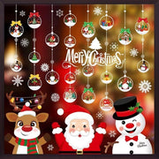 Decalcomanie per finestre per Natale - adesivi PVC doppie per finestre in vetro - decorazione natalizia (10 fogli - 20 x 30 cm)