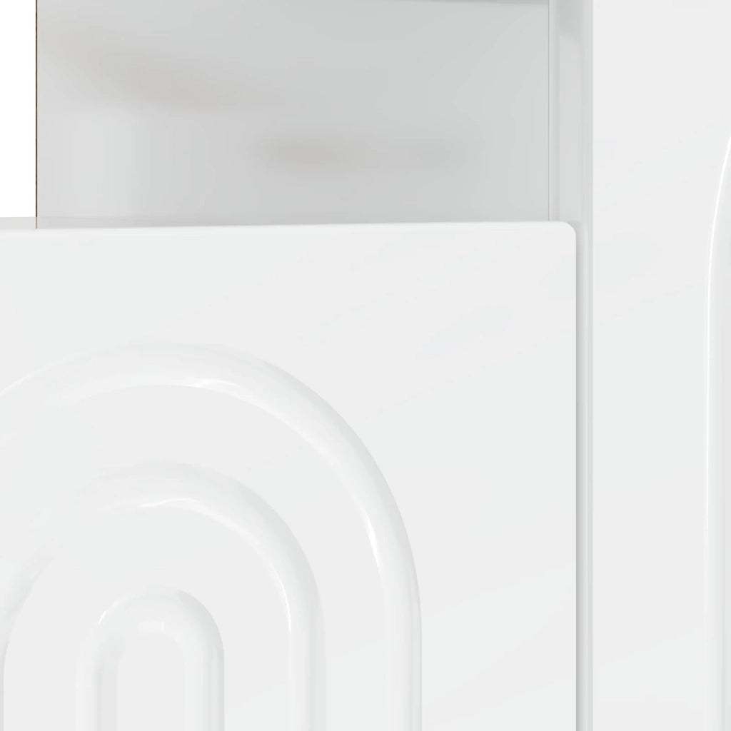 Mobile TV LED Bianco Lucido Legno ingegnerizzato 896249