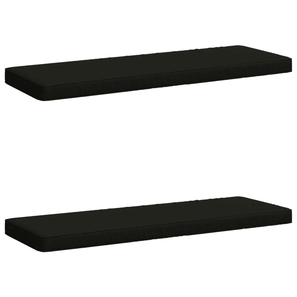Cuscini per Panchina a 2 Pezzi VUGHT 2 pz 100% Poliestere Nero 951125