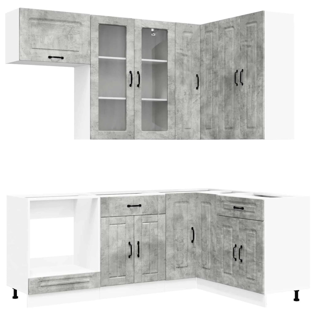 Unità Cucina KALMAR 8 pcs Grigio Cemento Legno ingegnerizzato 3438460