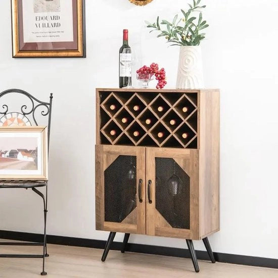 Cucina industriale con ripiano esterno per vino per salotto, sala da pranzo