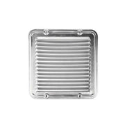Griglia di aerazione rettangolare in alluminio con retina : Dimensione - 140x250 pass.aria cm2 102