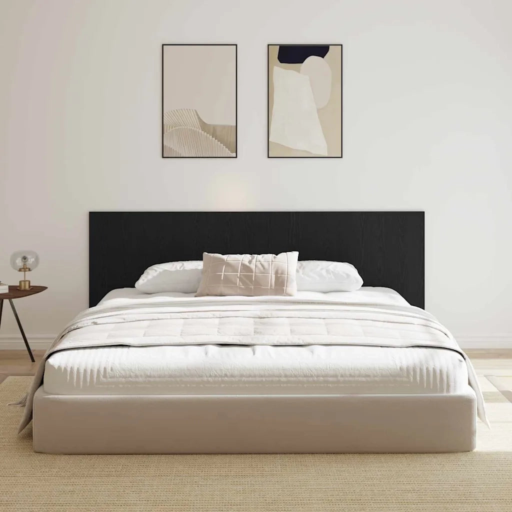 Testiera del letto Rovere Nero Legno ingegnerizzato 862085