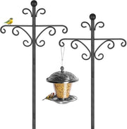 Casa per uccelli, 196 cm autonomo, robuste maniglie metalliche a doppia molla per illuminazione, standard, nero, 2-pack