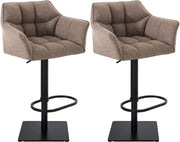 Set 2 sgabelli bar tessuto Damaso nero 1