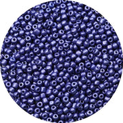 Kralen in vetro per collana 4 mm blu marino, 6/0 per bracciali, per creare gioielli (blu marino)