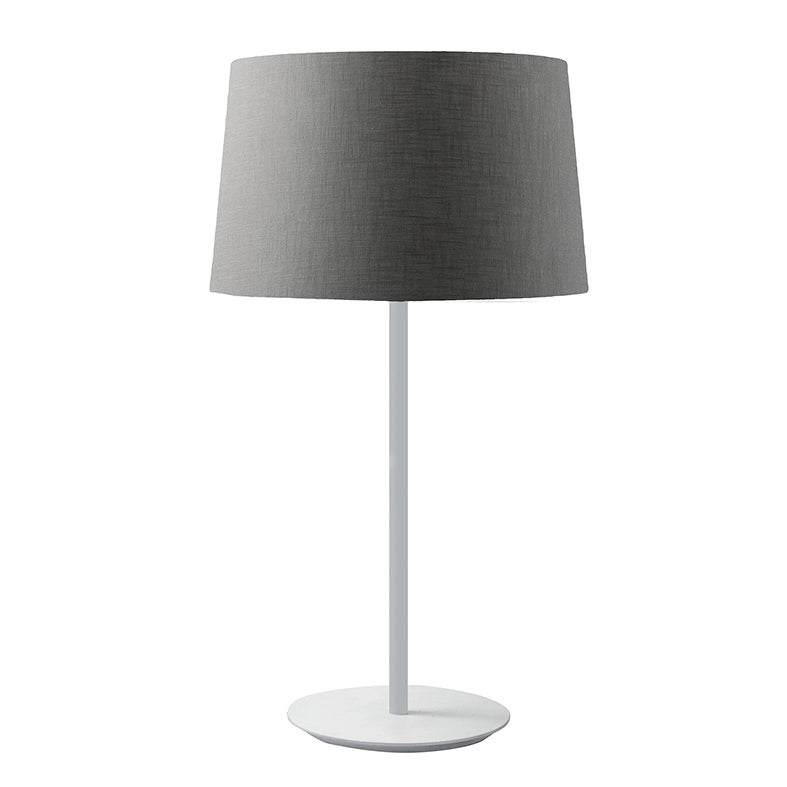 VIVIEN Lampada da Tavolo Bianca con Paralume Conico Antracite E27 IP20 - Illuminazione d'Interni in Metallo - Rossi Group