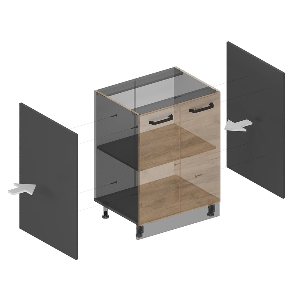 Vicco Pannello laterale per lavastoviglie Antracite Set di 2