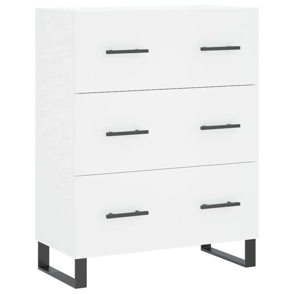 Buffet credenza cassettiera mobiletto mobile contenitore organizer cucina soggiorno salotto alto 69,5 x 34 x 180 cm legno ingegnerizzato bianco 02_0032545