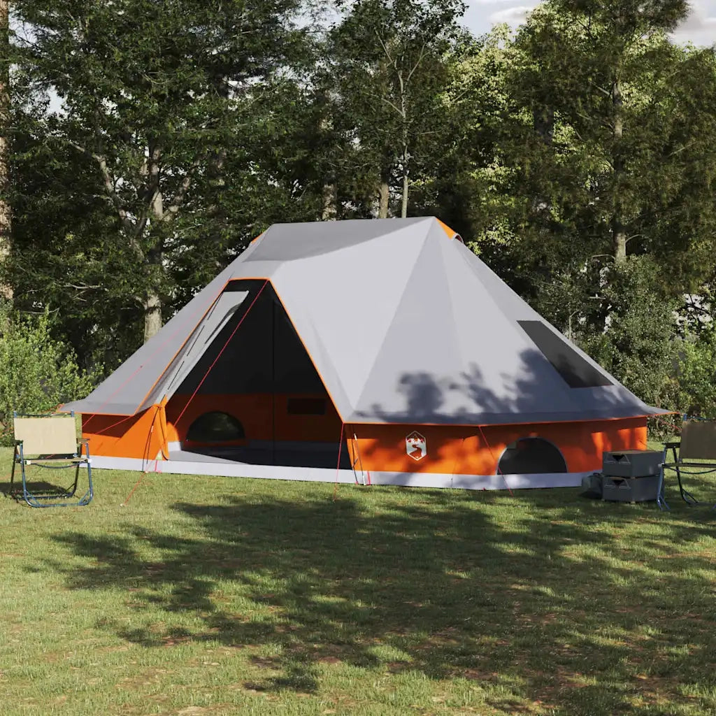 Tenda Tipi-Tenda da campeggio Grigio e arancione 680 x 430 x 270 cm taffet¨¤
