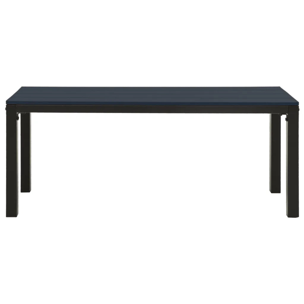 Set da Pranzo da Giardino 3 pz in Acciaio e WPC Nero cod mxl 36606