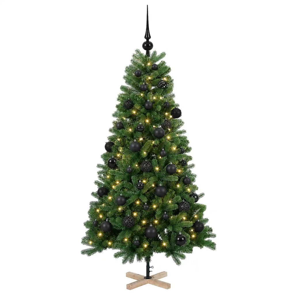 Albero di Natale artificiale con palline 120 cm 150 LED 3461410