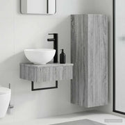 Set di mobili per il bagno 2 pz Sonoma grigio 3406099