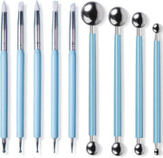 Set di Modellazione Premium a 9 pezzi per Ceramica e Scultura - Blu