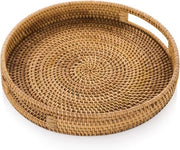Piatto di servizio a roncola - Intrecciato a mano con rami di roncola - 35cm - Decorativo