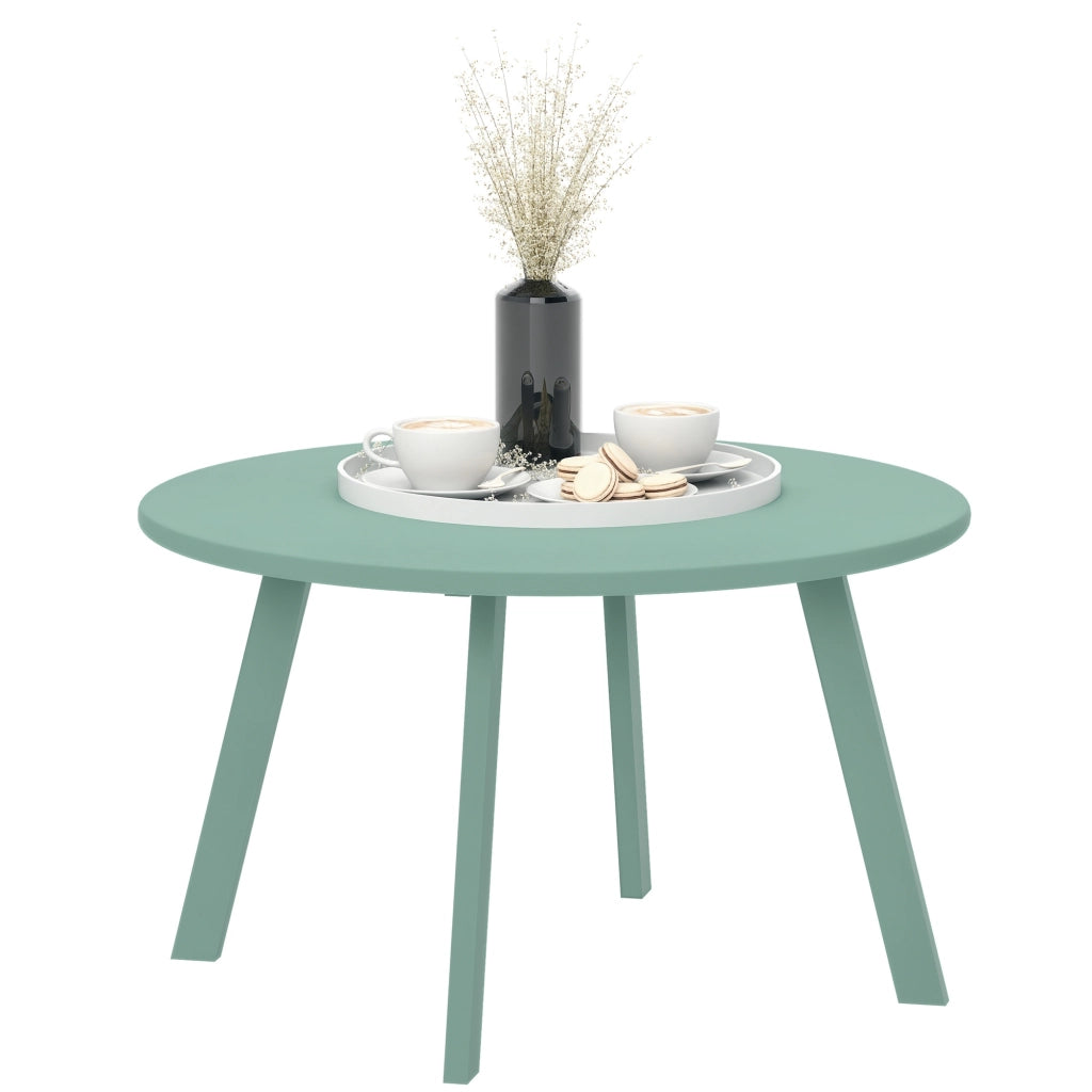 Tavolino da giardino rotondo ¨C ZephMum ¨C verde, metallo, ?70x42 cm