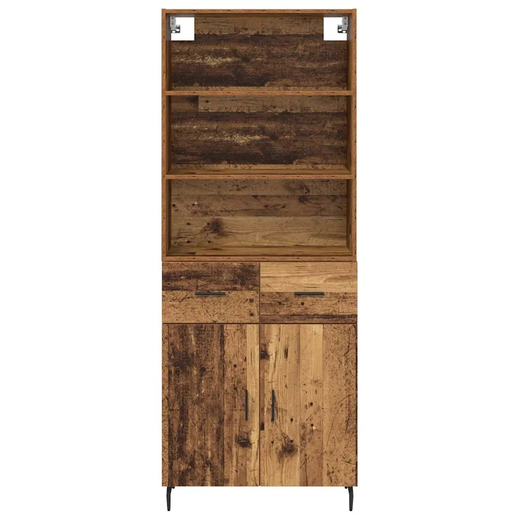 Credenza con Cassetto-Buffet-Armadio da cucina Legno vecchio 69,5 x 34 x 180 cm 512066
