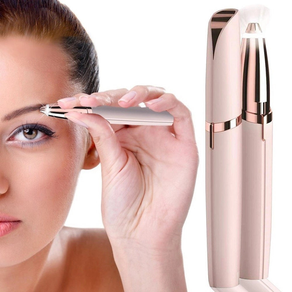 Trade Shop - Epilatore Sopracciglia Penna Depilatore Rasoio Donna Elimina Peli Viso Baffetto -