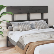 Testiera per Letto Grigia 124x3x81 cm in Legno Massello di Pino 819062