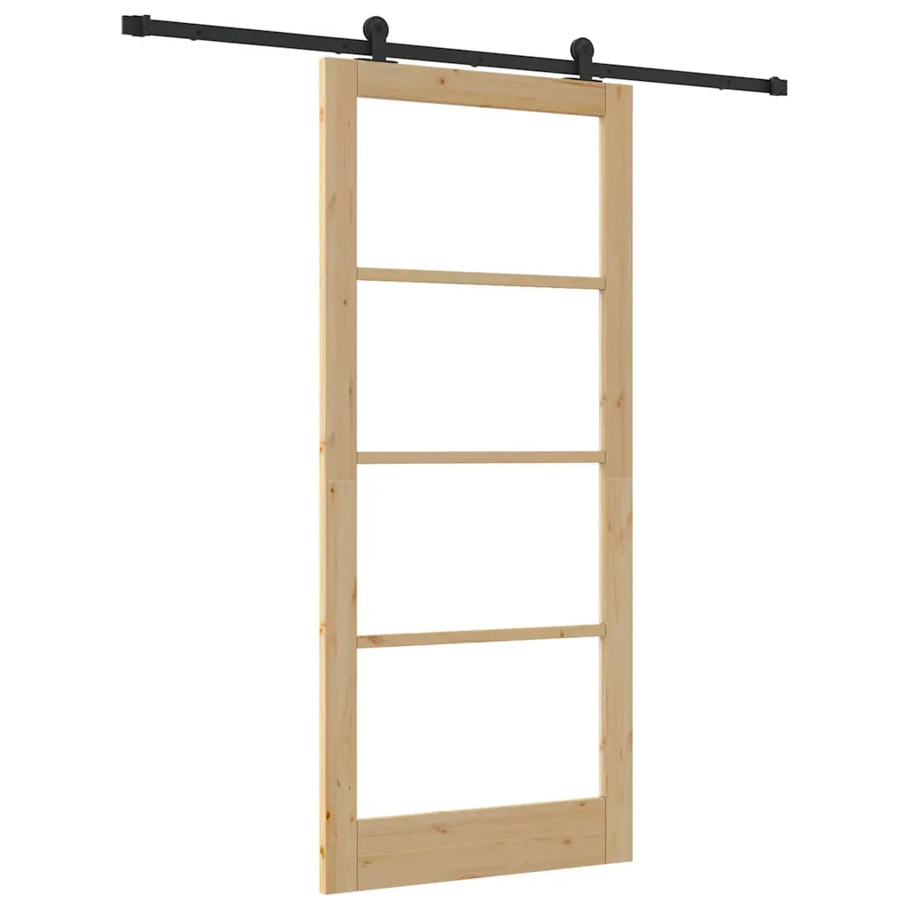 Porta scorrevole ORKDAL Naturale e Nero 93 x 211 cm 3332037