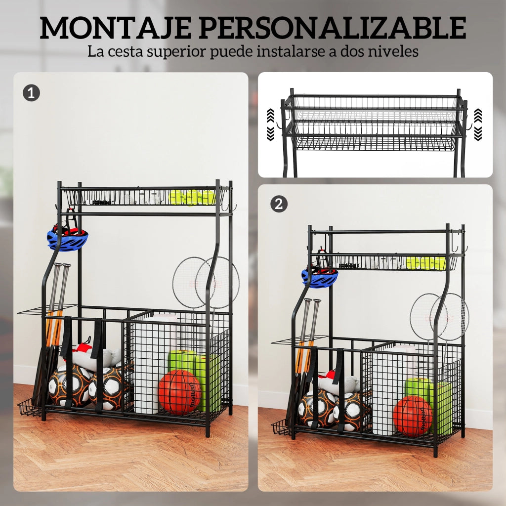 Armadio organizzatore sportivo ¨C Minimal ¨C con cesti e ganci