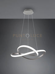 COURSE SOSPENSIONE LED 27,5W 3150lm, 4000K CERCHIO INFINITO ACCIAIO SATINATO D. 60CM DIMMERABILE