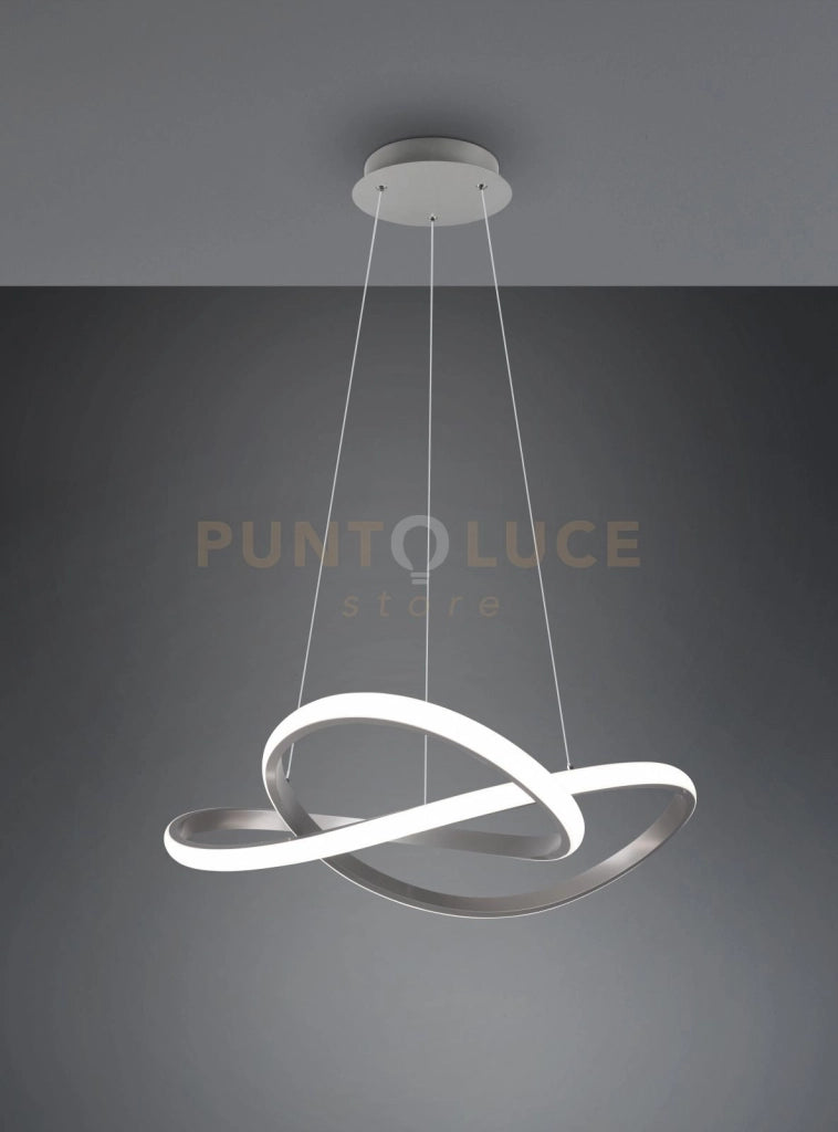 COURSE SOSPENSIONE LED 27,5W 3150lm, 4000K CERCHIO INFINITO ACCIAIO SATINATO D. 60CM DIMMERABILE