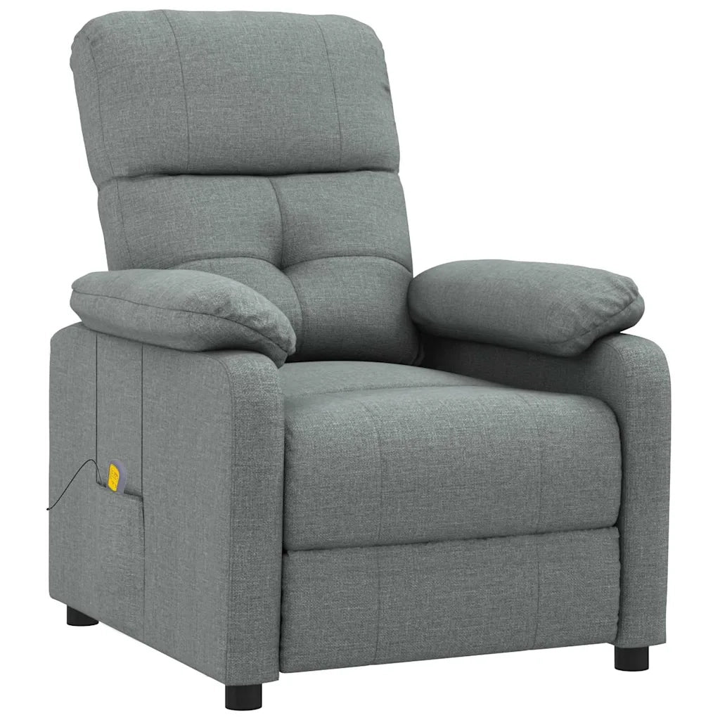 Divano Sedia-Poltrona Massaggiante Grigio Scuro in Tessuto 633586