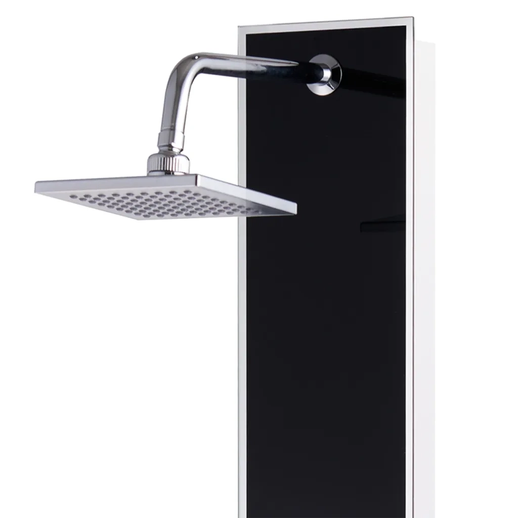 Pannello Doccia in Vetro 18x42,1x120 cm Nero 142991
