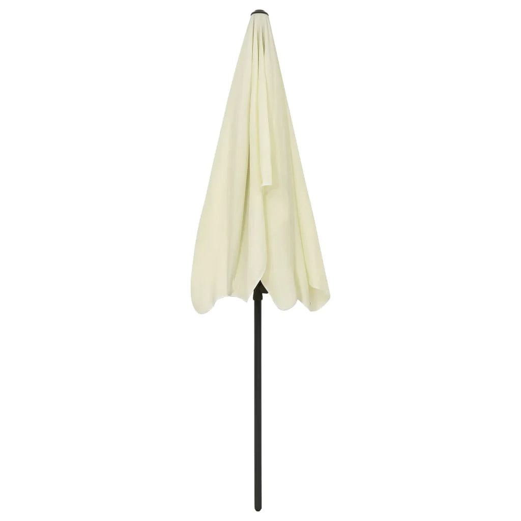 Ombrellone da spiaggia 200 x 125 cm giallo sabbia 02_0008396