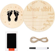 Bord di Benvenuto per Neonati in Legno - Insieme alle Dita e ai Piedi - Kit di Fotografia per Prop - Decorazione Unica per Neonati