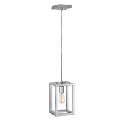 Sospensione Contemporanea Ensemble Acciaio Nichel Lucido 1 Luce E27