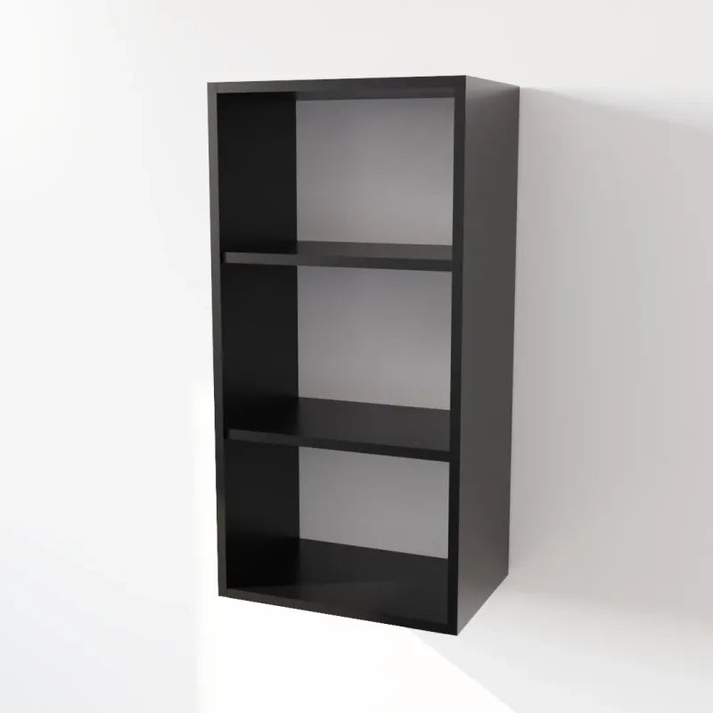 Pensile Cucina in Legno Nobilitato Nero Mobile Alto con 1 Anta, Pensile Componibile Moderno Made in Italy (H90XL45XP33cm)