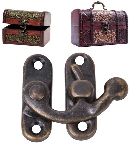 Hasp 30 pezzi - Fermo ferro antico - Stile retro - Chiusura in acciaio - Per accessori/dozzine - Resistente alla corrosione/inox - Chiusure