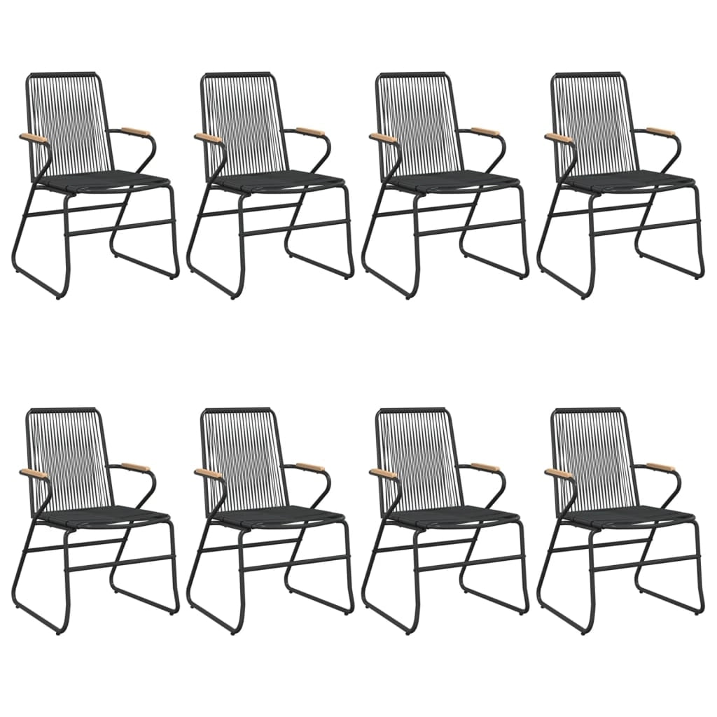 Set da pranzo da giardino in rattan nero PVC da 9 pezzi 02_0014480