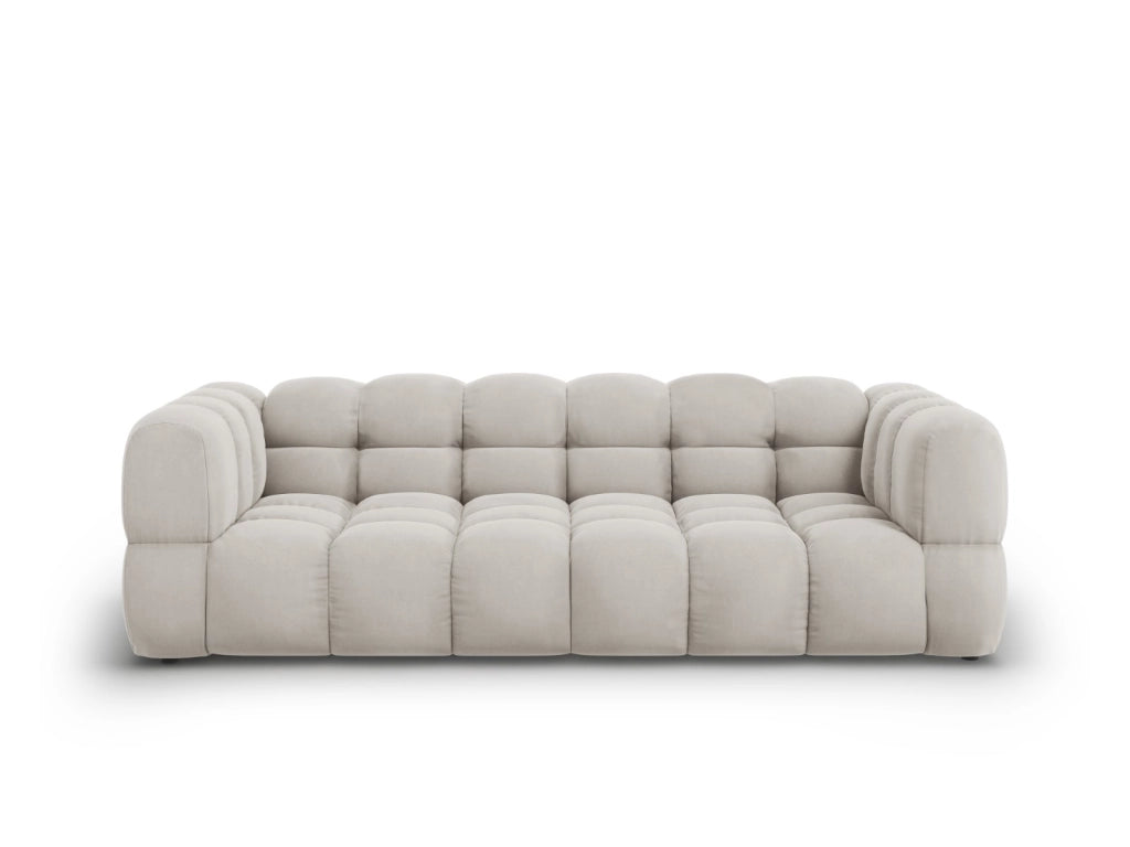 Cosmopolitan Design - Divano modulare "Sky" 4 posti in velluto beige chiaro 