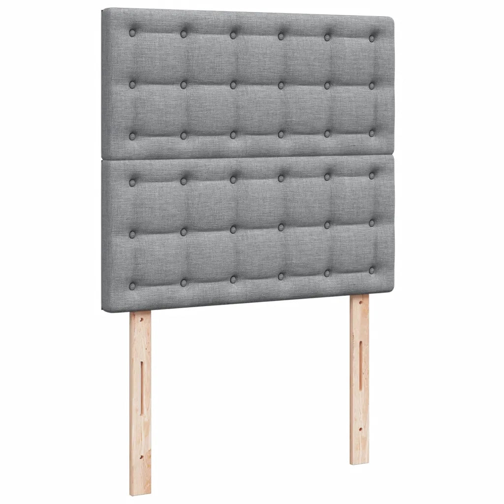 Giroletto a Molle con Materasso Grigio Chiaro 90x190 cm Tessuto