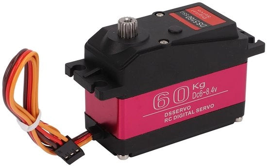 Servo Digitale 60 Kg - Stuurservo per RC Auto - Alta Velocità - Coppia - Interasse Metallico Completo - Motore Servo
