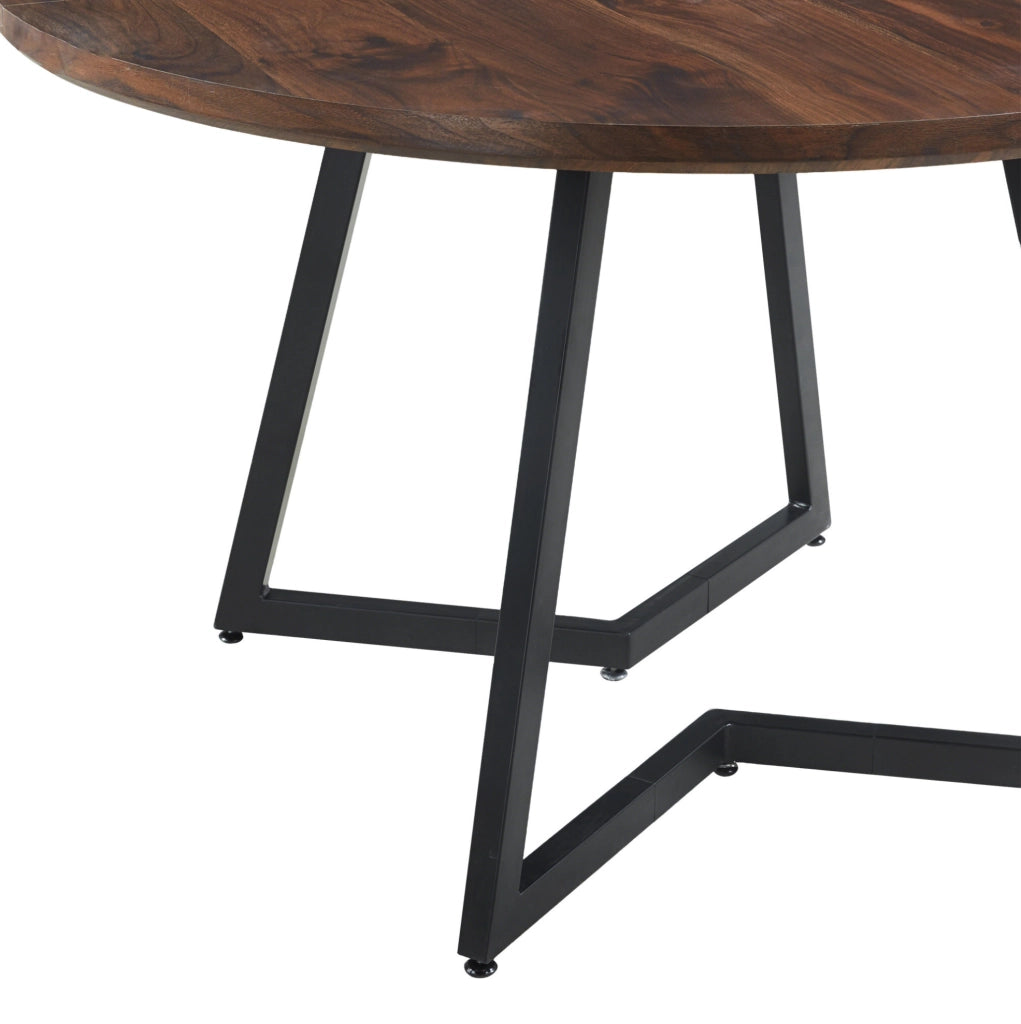 Tavolo da pranzo 110x110x75 cm con piano in MDF e gambe metalliche