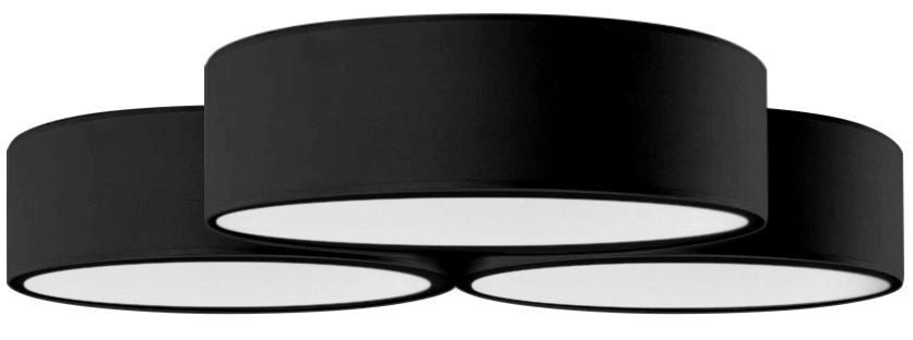 Lampada App878-c Triple Black 3x40cm