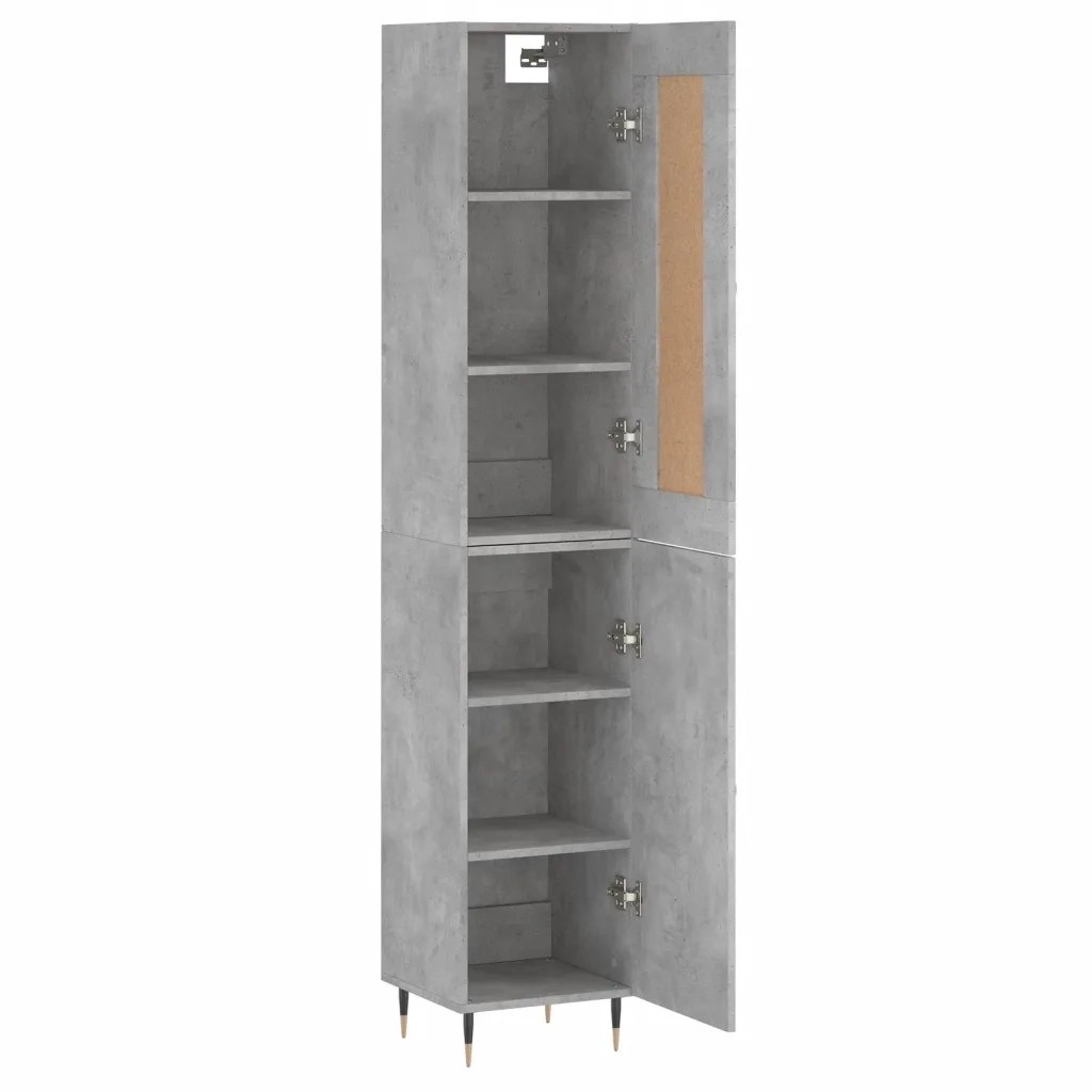 Credenza Grigio Cemento 34,5x34x180 cm in Legno Multistrato 3200117