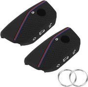 Porta chiavi in silicone - 2 pezzi - Portachiavi con anello - Comando a distanza per auto - Segnale acustico - 9x4,5cm - Portachiavi per auto
