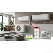 Climatizzatore Dual Split Zenith 9000+9000 BTU (9+9) Inverter Pompa di Calore 4,2kW Wi-Fi Integrato Classe A++/A+++
