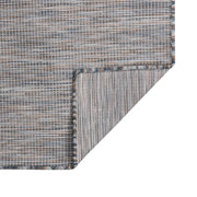 Tappeto da Esterni a Tessitura Piatta 80x150 cm Marrone e blu 340813