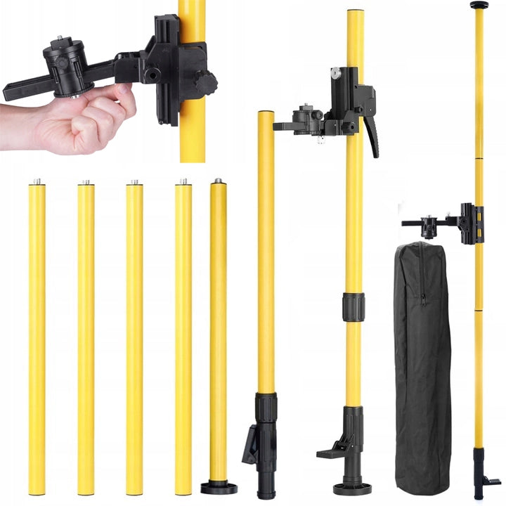 Asta/Cavalletto 420cm per Livella Laser Rosfix – Altezza Massima 4.2m | Alluminio, Filettatura 1/4" e 5/8"