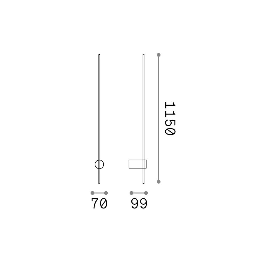 Lampada Da Parete Collezione ESSENCE Led 19W Luce Naturale Ottone Ideal Lux