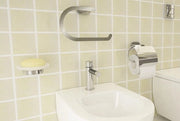 Porta sapone per parete in acciaio inox 12 x 11 x 39 cm - BE111300100 - accessorio per bagno moderno